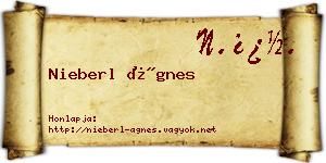 Nieberl Ágnes névjegykártya
